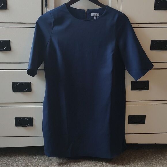 New With Tags Women's Size Small Tobi‎ Blue Lined Dress With Pockets - Picture 3 of 11